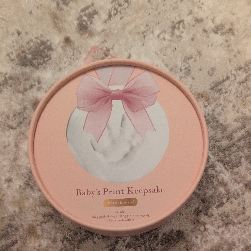 Kate & Milo Baby's Print Keepsake - Pink